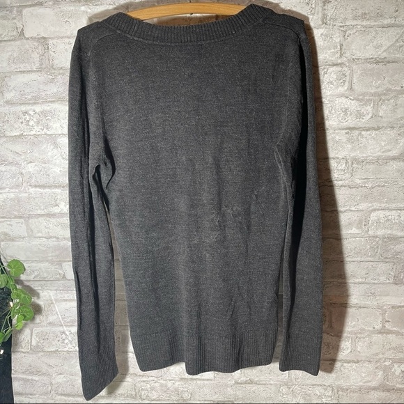 H&M Sweater Men’s Pullover V Neck Dark Gray‎ - Picture 5 of 5